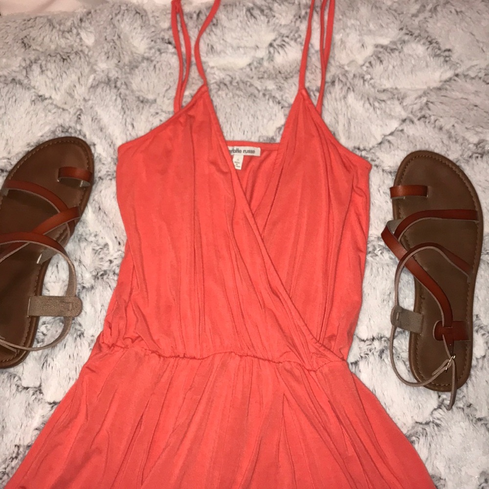 Salmon Charlotte Russe Romper
